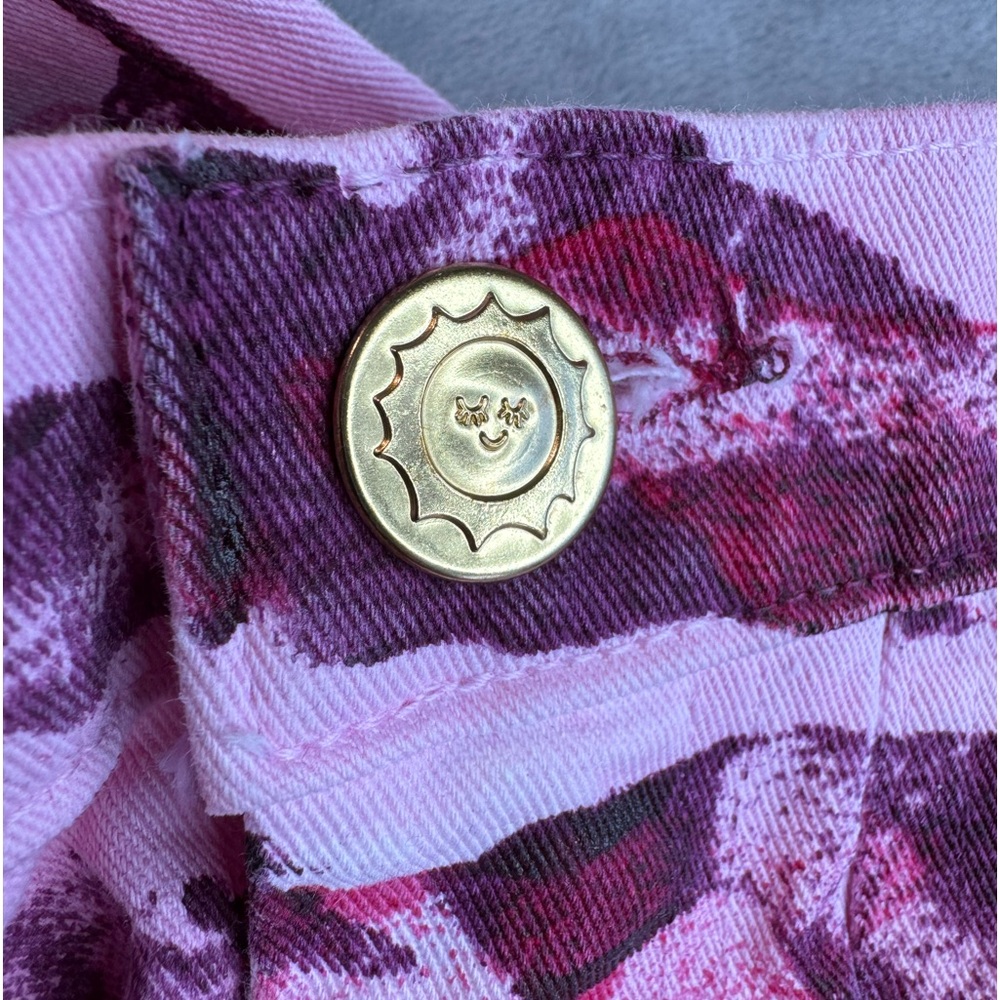 Rare NWOT Big Bud Press Walk Of Fame Paint Stamped Camo Work Pants Pink … - Picture 6 of 14